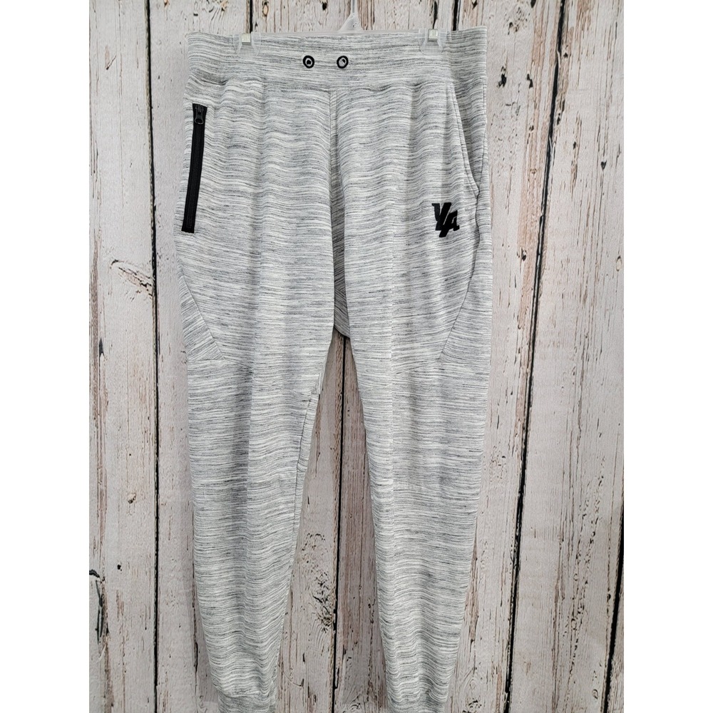 YOUNGLA Men's XL Stretch Waist Jogger Sweatpants Lounge Pants Heath Gray EUC@‎